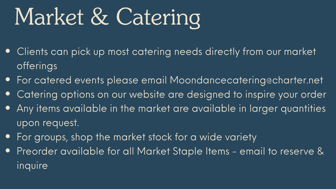 Market and catering ordering guide.